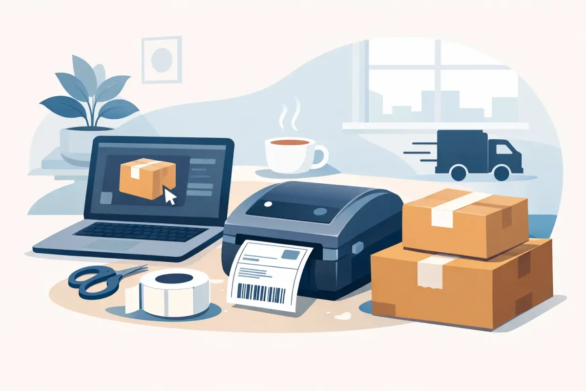 Csomag címke nyomtatás otthonról gyorsan