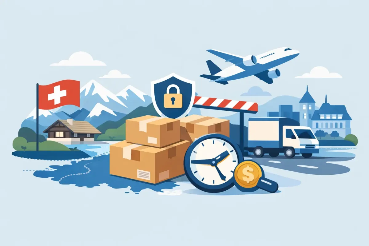 Csomagküldés Svájcból: árak, vám, határidő