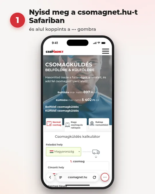 Safari: ••• Továbbiak